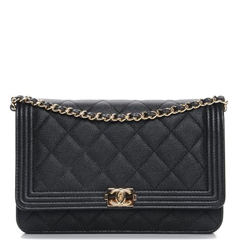 chanel boy 8 caviar siambrandname|CHANEL Caviar Quilted Boy Wallet On Chain WOC Black.